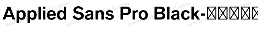 Applied Sans Pro Black字体转换